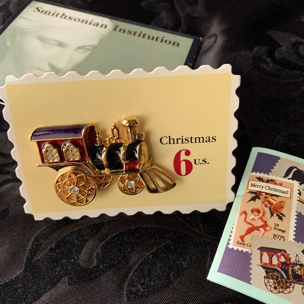 Vintage Avon Smithsonian Institution Toy Train Pin